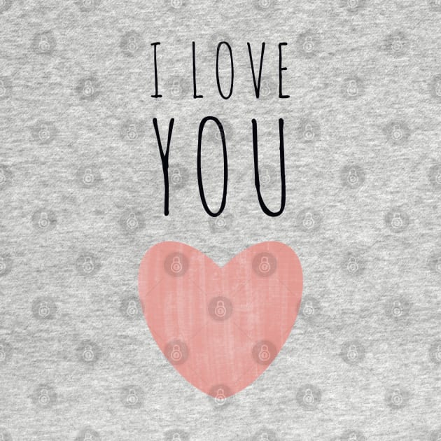 I Simply Love You - Valentine’s Day/ Anniversary Greeting Card  for girl/boyfriend, wife/husband, partner, children, or loved one - Great for stickers, t-shirts, art prints, and notebooks too by cherdoodles